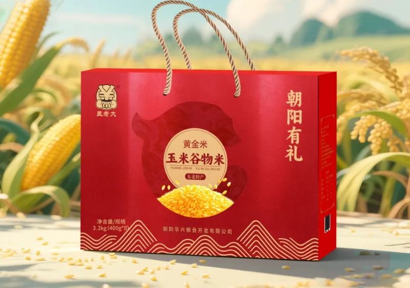 盖老大黄金米礼盒
